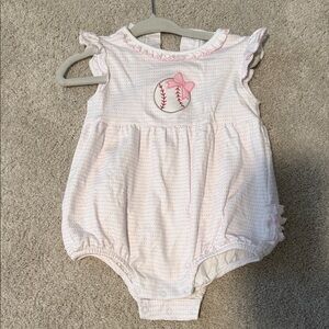 Magnolia baby baseball ruffle bubble